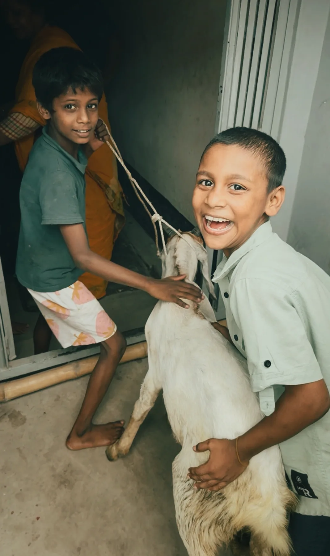 Caretakers and children together